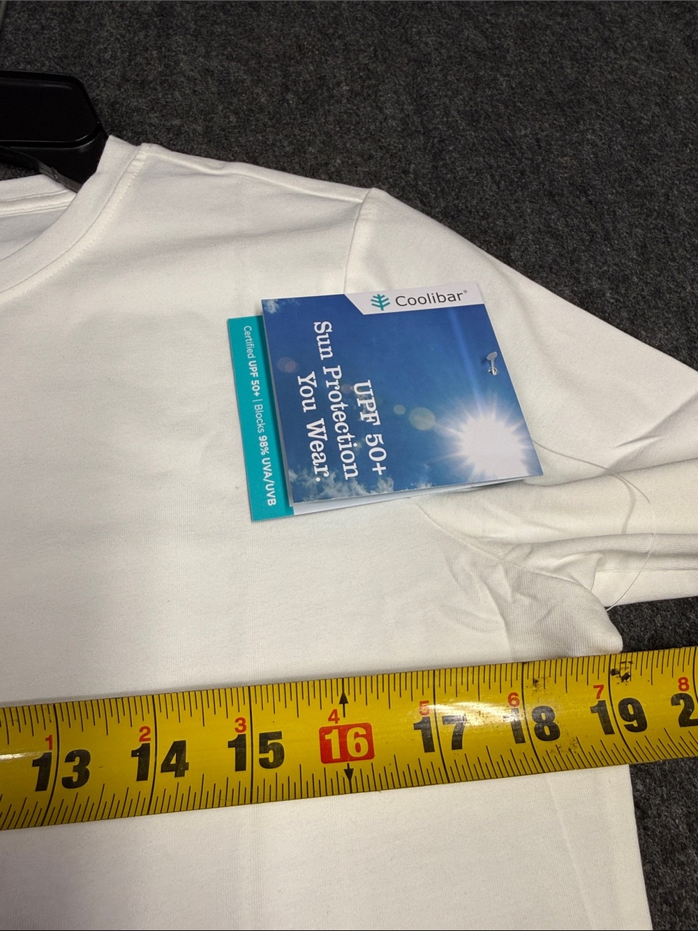 Coolibar White Long Sleeve UPF Sun Tee - Picture 4 of 8